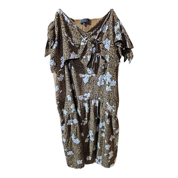 ELOQUII Cheetah Off The Shoulder Dress -  Size 28 - Picture 1 of 8